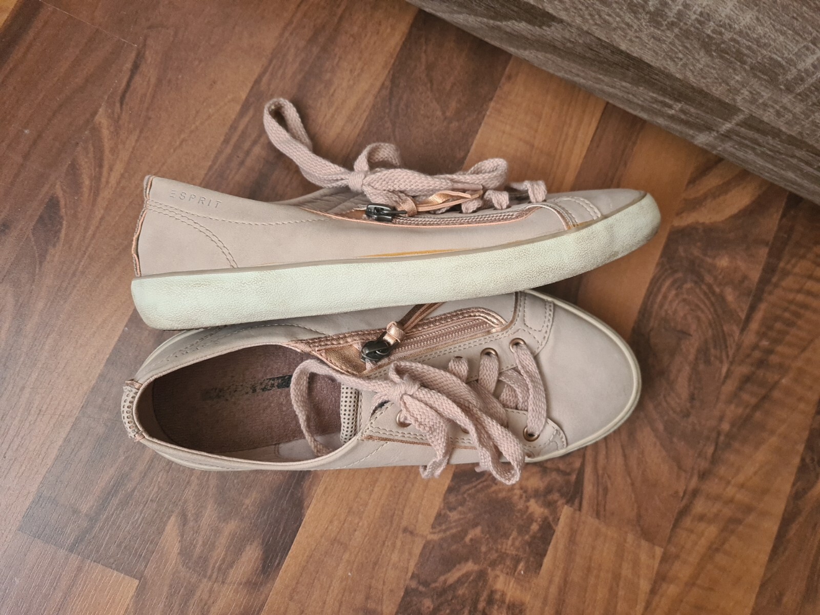 Esprit Schuhe Halbschuhe Schnürer Sneakers Freizeitschuh Beige Gr.38 eBay
