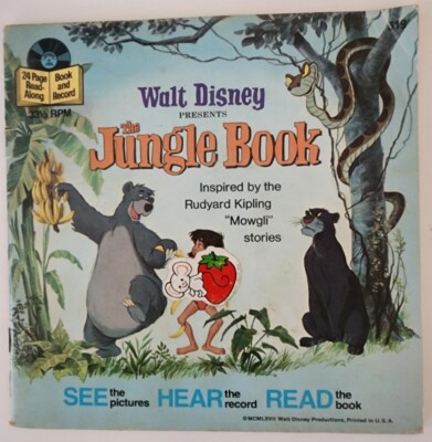 Disneyland LP Record Book Jungle Book 1968