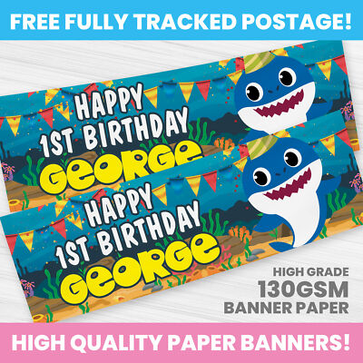 BABY HAI PERSONALISIERT BABY GEBURTSTAG HAI BANNER PARTY DEKO BANNER