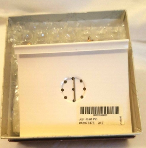 NUOVA SPILLA CUORE GIOIA TONO BRONZO A STRATI COLDWATER CREEK CON STRASS - Foto 5 di 5