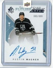 2018-19 SP AUTHENTIC AUSTIN WAGNER FUTURE WATCH AUTO ROOKIE UD SEAL 095/999 #221
