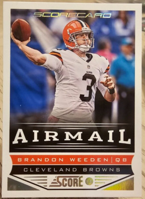2013 Score Airmail Scorecard Brandon Weeden #228 Cleveland Browns