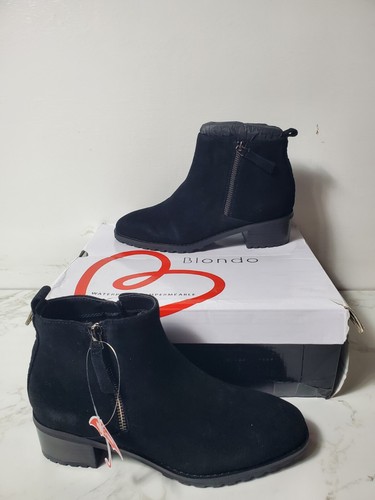 Blondo Samara Waterproof Ankle Boots, Black Suede Leather, Women's 6.5 M - Picture 1 of 8