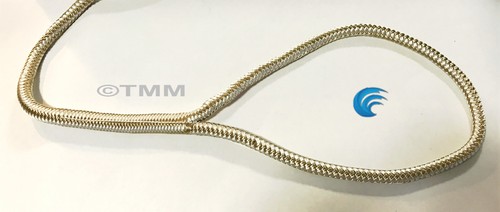 (8) Gold/White Double Braided 1/2" x 15' HQ Boat Marine DOCK LINES Mooring Ropes - 第 2/12 張圖片