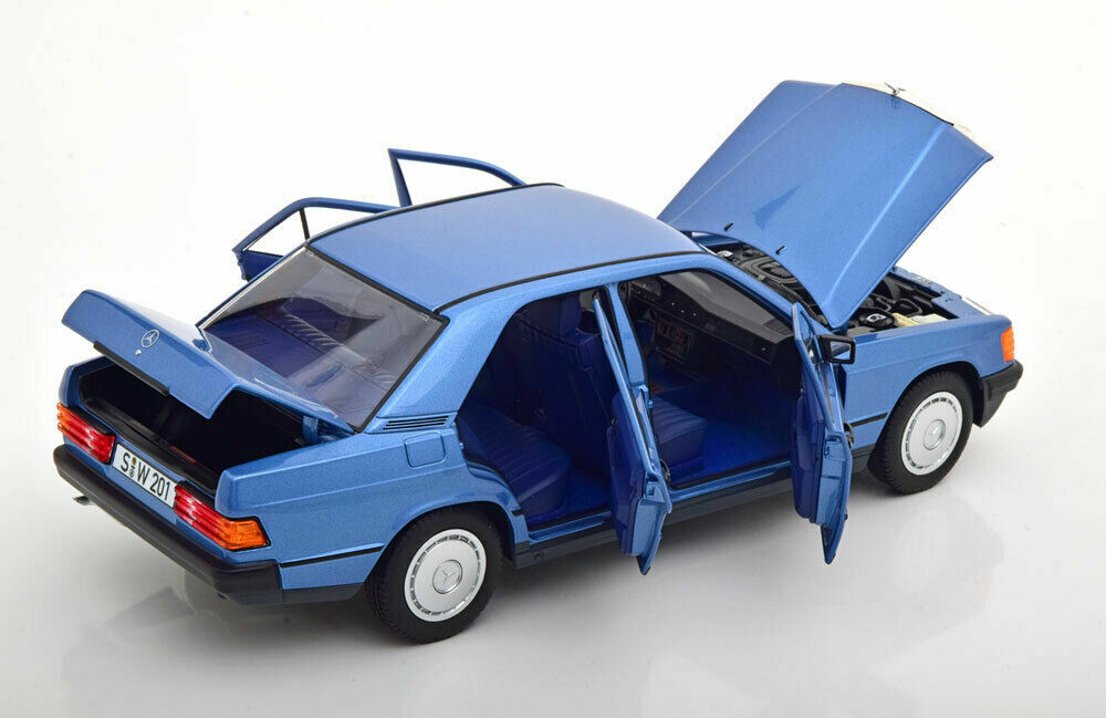 NOREV 1982-1988 Mercedes Benz 190E W201 Blue 1:18 (RARE DEALER