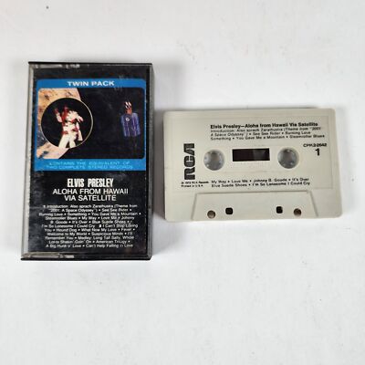 Elvis Presley Aloha From Hawaii Via Satellite CASSETTE Tape 1973 RCA CPK2-2642