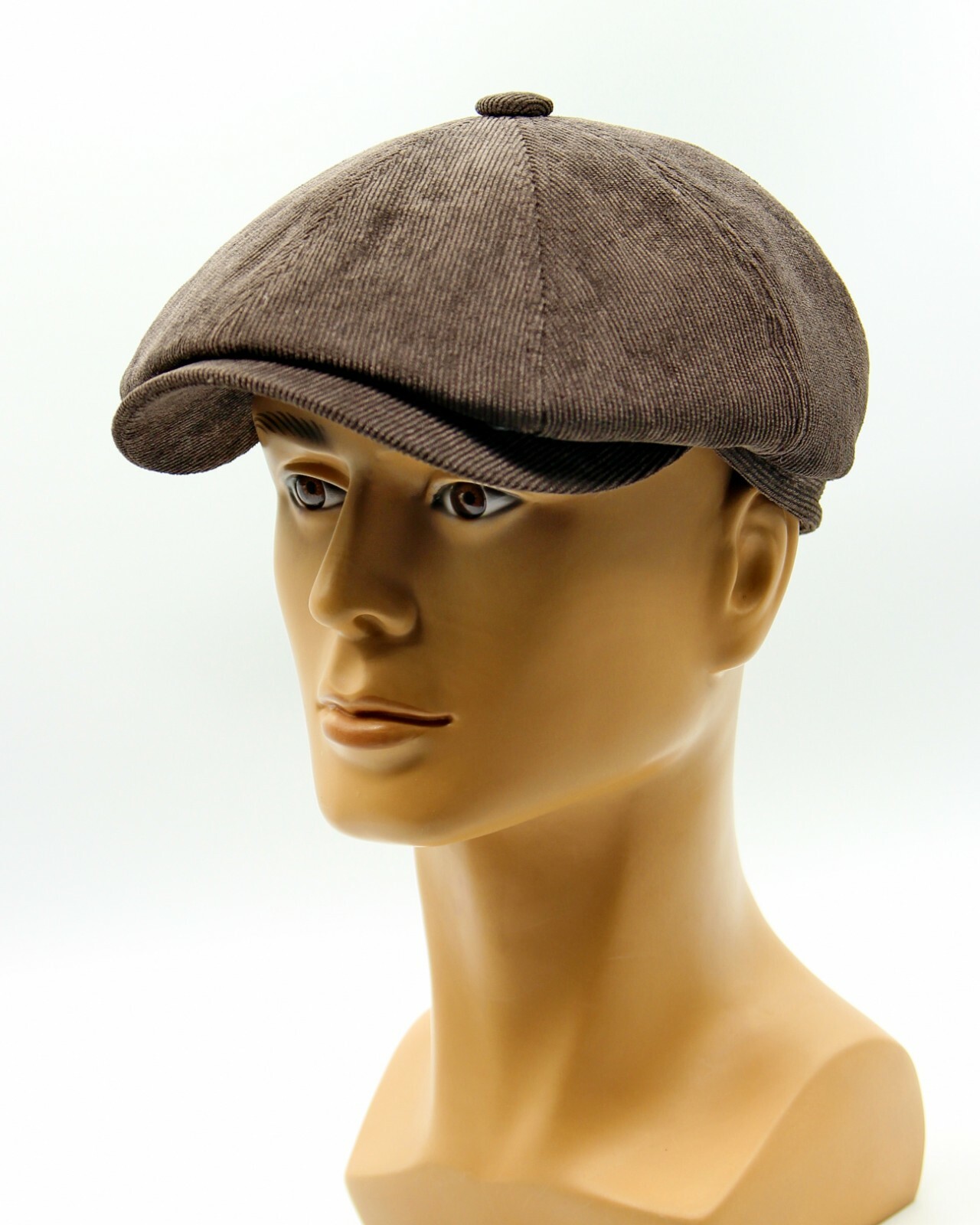 Newsboy hat baker boy flat Gatsby cap 8 panel velvet brown eBay