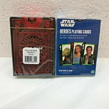 2 Decks Star Wars Heros + The Dark Side Playing Cards Red Theory 11 New  yoda 