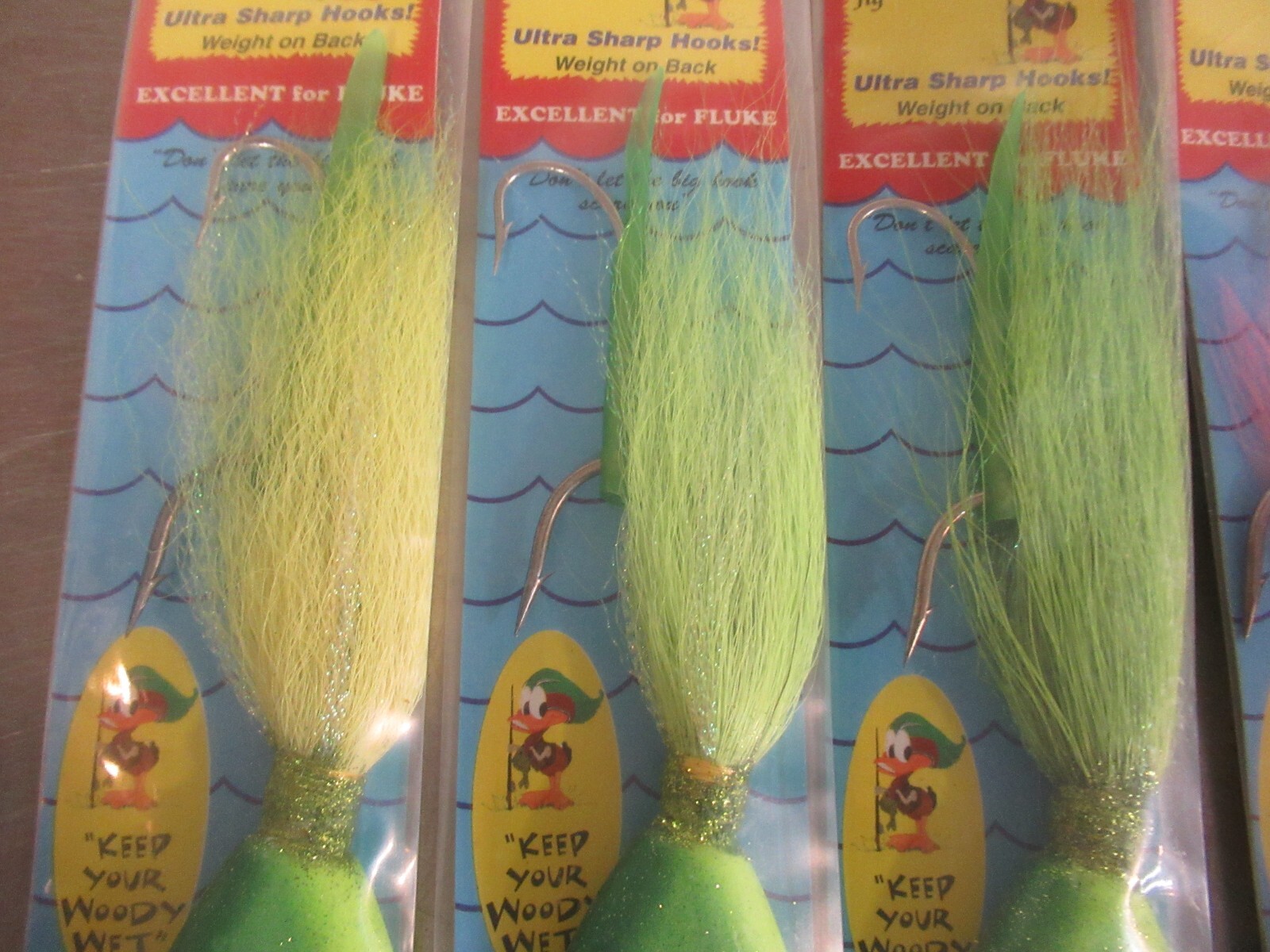 6 NEW Saltwater Jigs 4 Oz. Stinger Trailer Hook Fluke Sea Bass Flounder Porgy - Image 5