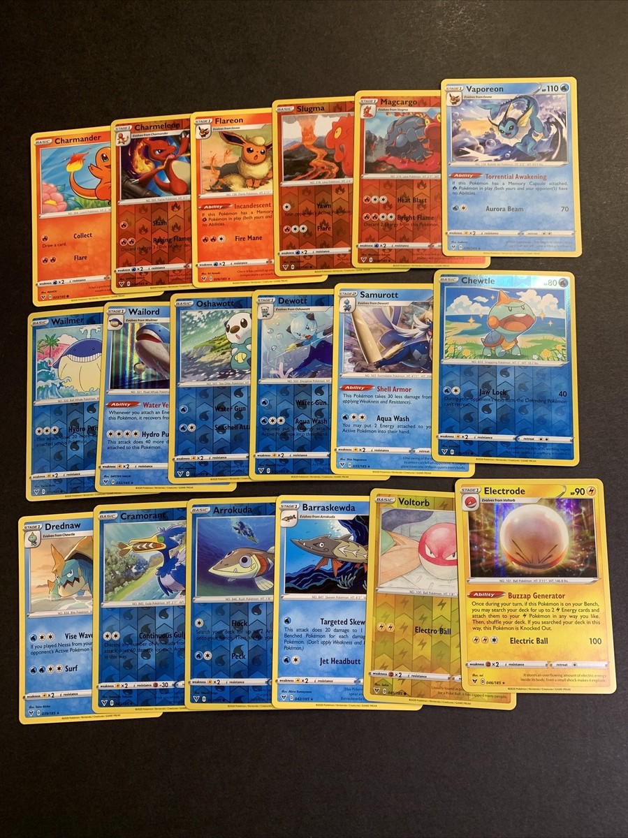 Pokemon Sword & Shield Vivid Voltage Near COMPLETE REVERSE HOLO