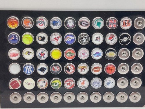 42 Sport Motiv Druckknopf Schmuck Charms mit Schlüsselanhänger (18-20mm) Posten austauschbar