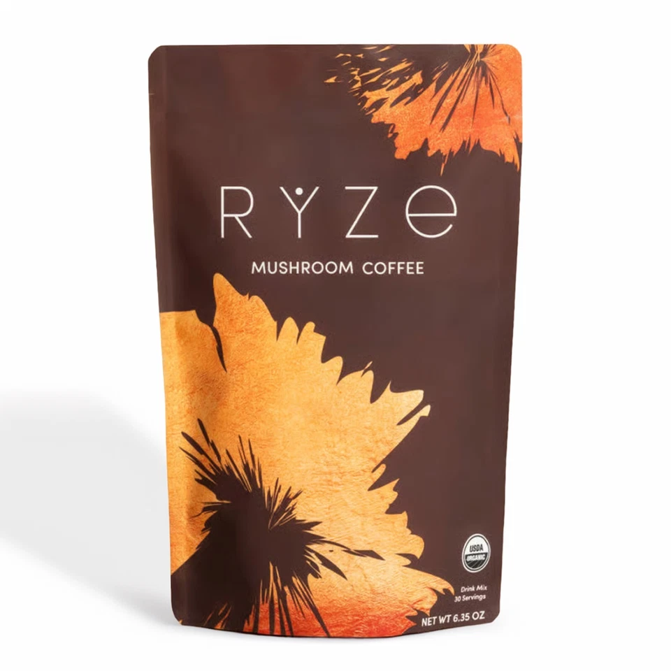 Organic RYZE Mushroom Coffee - 2 Pack (60 Servings) - Focus & Energy - Free Ship - Image 2 of 4
