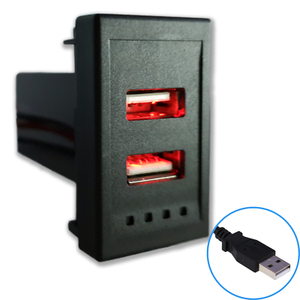 VW T4 USB Audio Dash Charegr in Red
