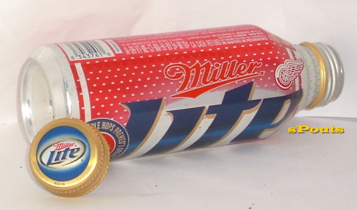 EMPTY ALUMINUM BOTTLE 2012 DETROIT RED WINGS NHL ICE HOCKEY MILLER