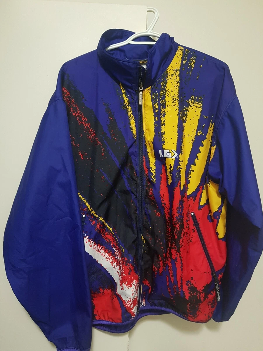 Vintage GARNEAU Cycling Jacket Bright 90s Pattern