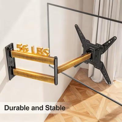 Full Motion TV Wall Mount 16.5''Long Arm For 14-55'' TV Max VESA 400x400mm