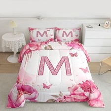 Girls Butterfly Comforter Set Size Beautiful Butterflies Bedding Twin Pink M
