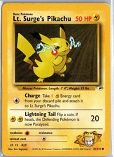 Lt. Surge's Pikachu 81/132 Common Gym Heroes Pokemon Unlimited Moderately Played on eBay