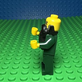 Lego Castle Kingdoms Dark Green Wizard CAS435 minfig from 7955 No hat *