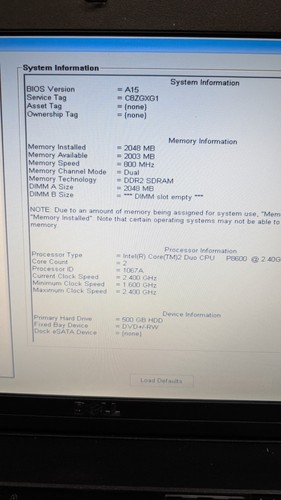 Dell Latitude E5500 Laptop Intel C2D 2GB 500GB HDD Win 7 Pro 32 Bit W/Adapter - Picture 8 of 23