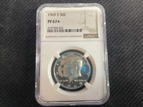1969 Kennedy Half Dollar San Francisco NGC PF 67 star  Proof Silver 4197904-033