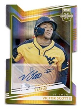 Panini Elite #157 Victor Scott II Status Die Cut Signatures Gold #/10