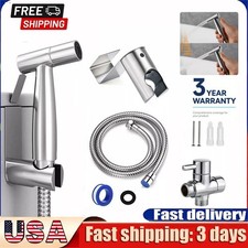 Toilet Shattaf Adapter Hose Bidet Spray Stainless Steel Handheld Shower Head US