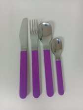 Vintage Purple Flatware Colorful Post Moderne Set For 6