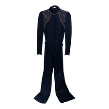 Vintage Young Edwardian Jumpsuit Womens Small Arpeja  70s Victorian Disco Retro