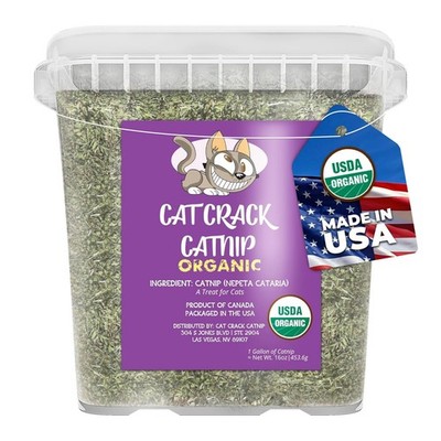Organic Catnip for Cats - 100% Natural USA-Made Catnip Blend, Premium Quality