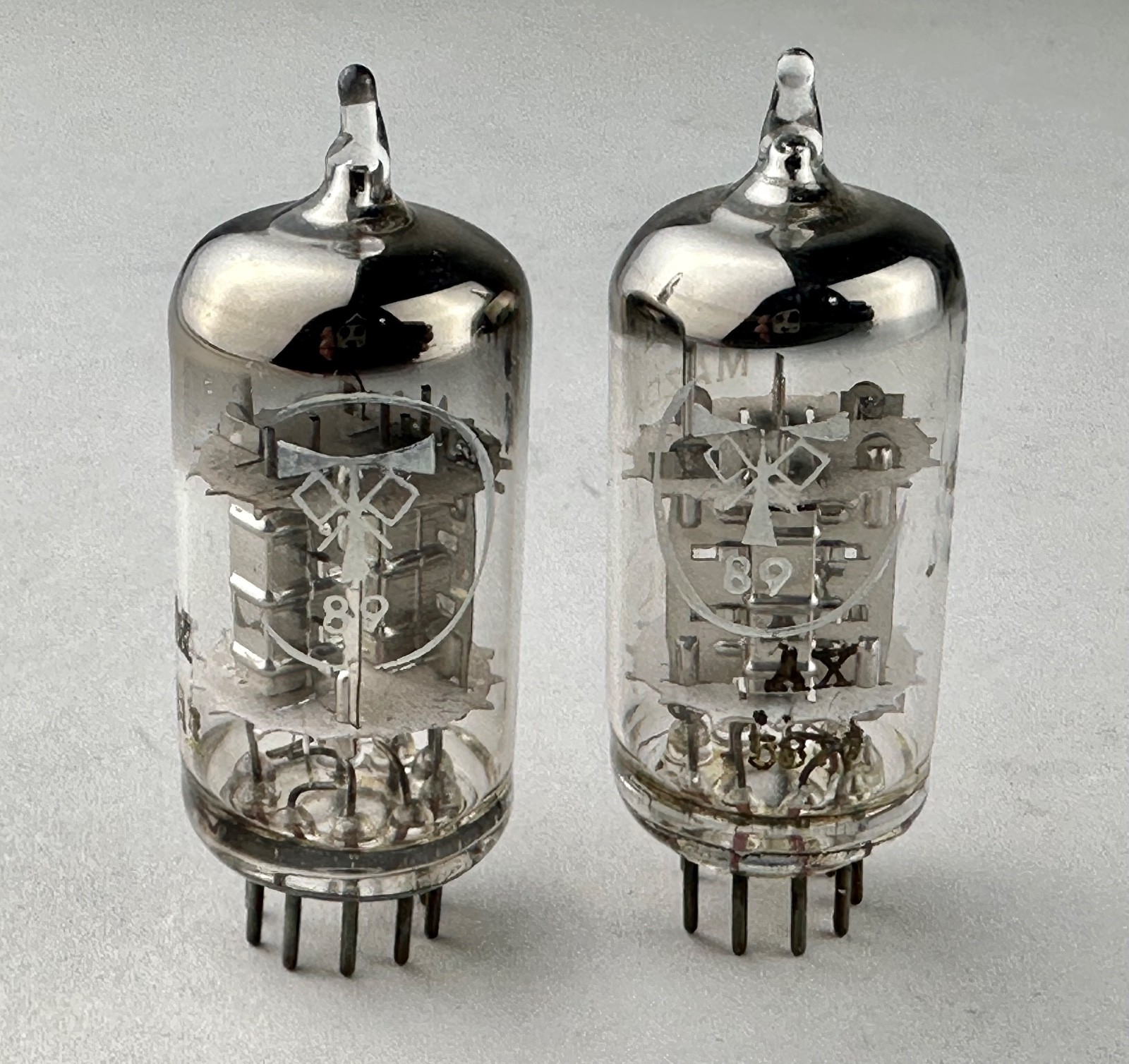12AX7 / ECC83  nickel plate military withe print