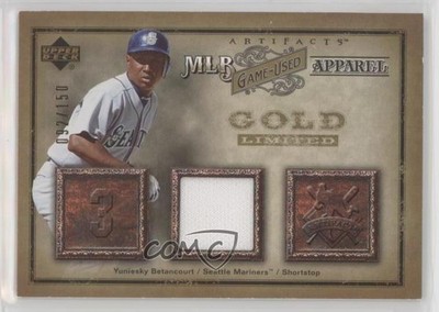 2006 Upper Deck Artifacts MLB Apparel Gold /150 Yuniesky Betancourt #MLB-YB b8c