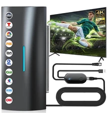 2025 Strongest Digital Antenna for Smart TV Indoor with Amplifier, 360° Long ...