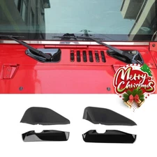 Black Front Window Windshield Wiper Base Trim Cover For Jeep Wrangler JK 2007-18
