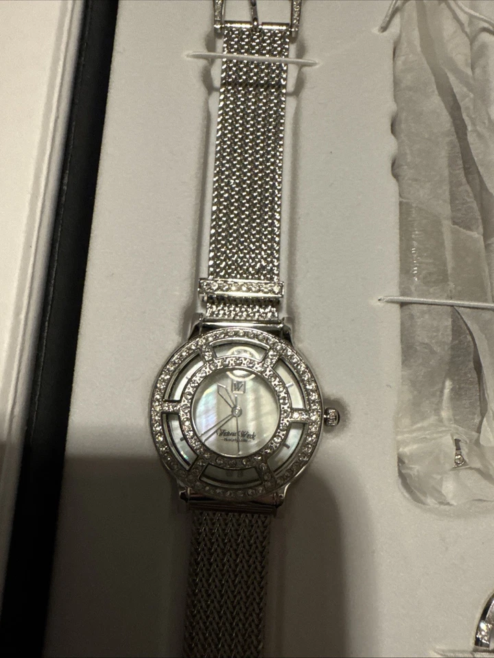 Juego de Reloj Pulsera Victoria Wieck Beverly Hills Vintage Estrás En Caja Original Foto 3 de 4