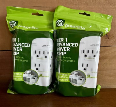 Greenlite Tier 1 Advanced Power Strip Wall Mount Smart Surge Protector(Set of 2)