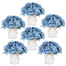 Flower Table Centerpieces - Set of 6 Floral Arrangement Artificial Wedding Hy...