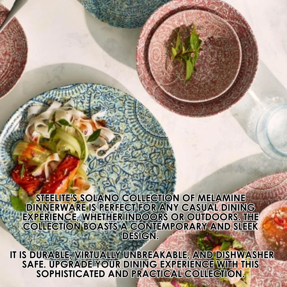 Steelite Melamine Dinnerware Dinner Plates, Creations Solano Mandala Floral H... - Image 4 of 4