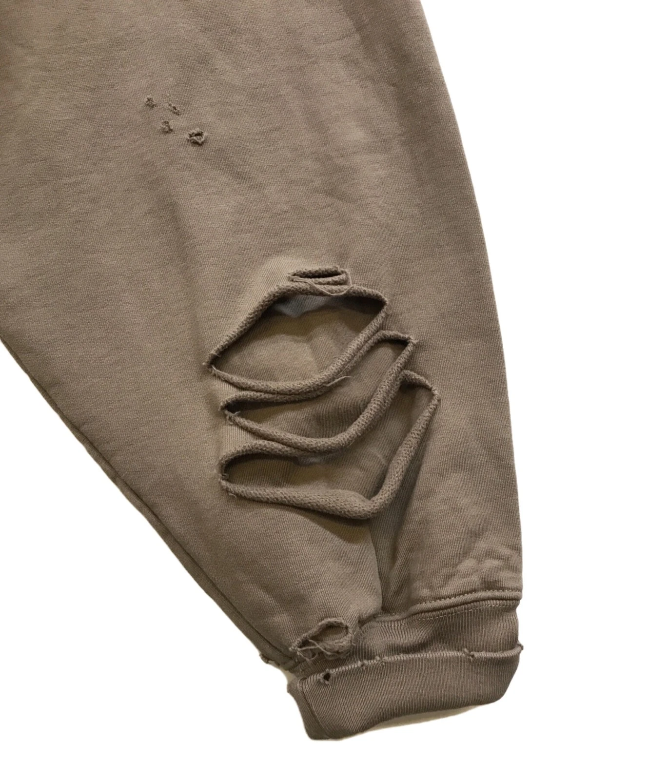 BALENCIAGA Caps Destroyed Hoodie Parka con cappuccio invecchiato Taglia: XXS Marrone 659403