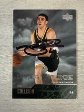 2003 Upper Deck Nick Collison Signed Auto Rookie Card Seattle Sonics Kansas. rookie card picture