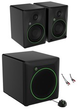 Pair Mackie CR5BT 5" Powered Studio Monitors w/Bluetooth/Tone Control 8" Sub