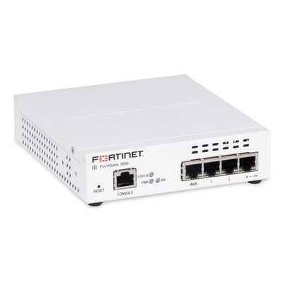 Fortinet FortiGate-30G ファイアウォール Fortinet FortiGate-30G 4 x GE RJ45 ports including 3 x Internal