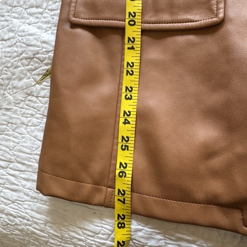 Avec Les Filles Women’s Medium Vegan Leather Cold Weather Shirt Jacket Camel - Picture 9 of 11