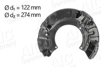 AIC Spritzblech Bremsscheibe 57128 FüR Mini R50 R53 R52 Cooper Works One