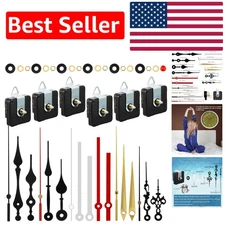 Elegant DIY Quartz Clock Movement Mechanism Set - 6 Hands and Gaskets Included