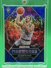2021 Prizm Draft Picks Jalen Suggs #3 Fireworks Blue Shimmer /13