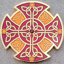 Celtic Knot Geocoin - LE Shiny Gold - Activated & Adoptable - TB7TEMA