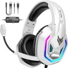 Gaming Headset for PS5, PS4, Xbox Series X S, Xbox One, PC, Switch, Mac RGB ...