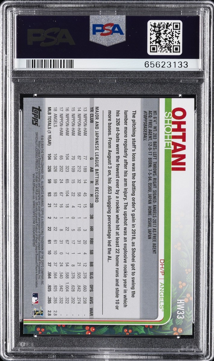 大谷翔平 2019 TOPPS HOLIDAY PSA9 #HW33 2019 Topps Walmart Holiday #HW33 Shohei Ohtani | eBay
