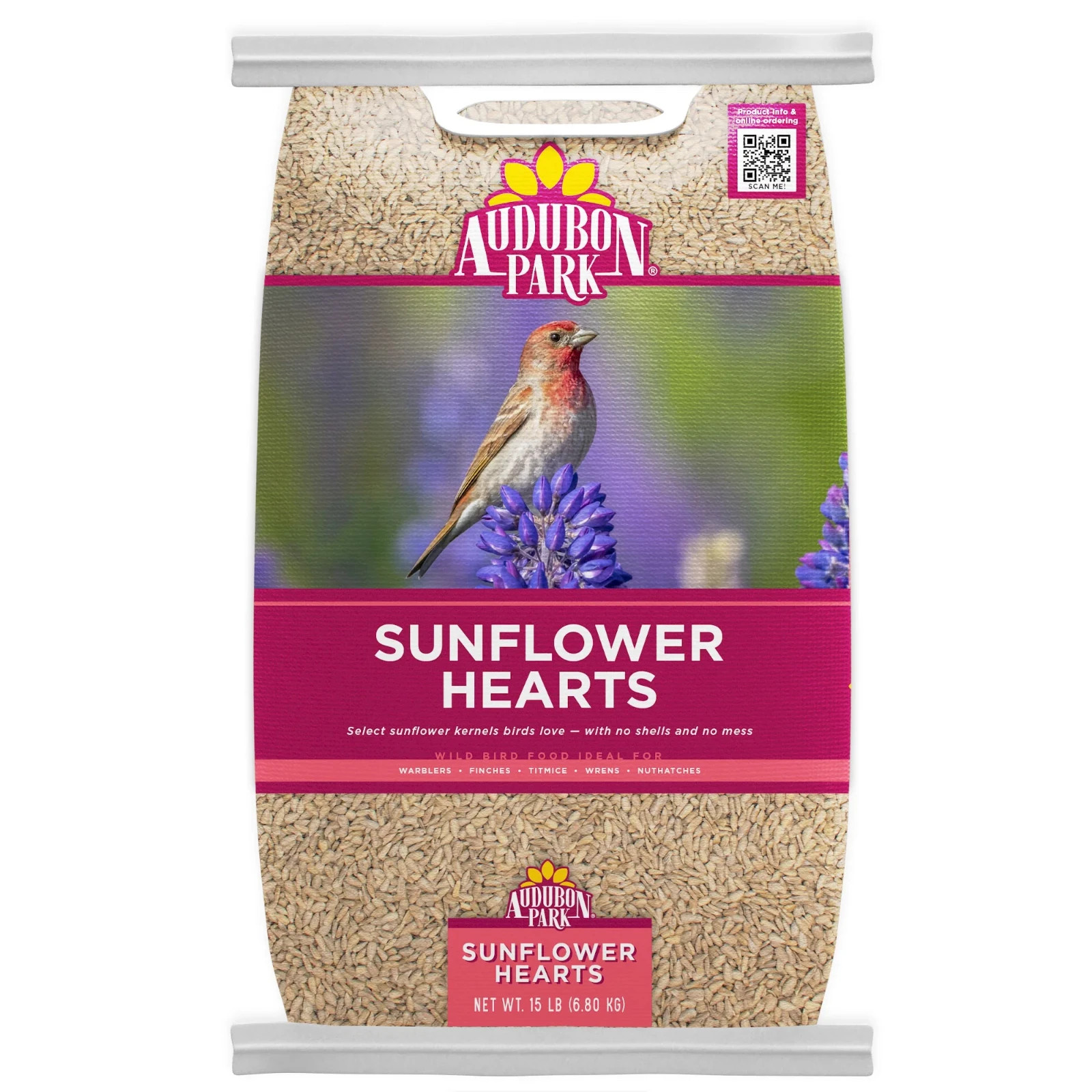 Audubon Park Sunflower Hearts Dry Wild Bird Food, 15 lb Bag